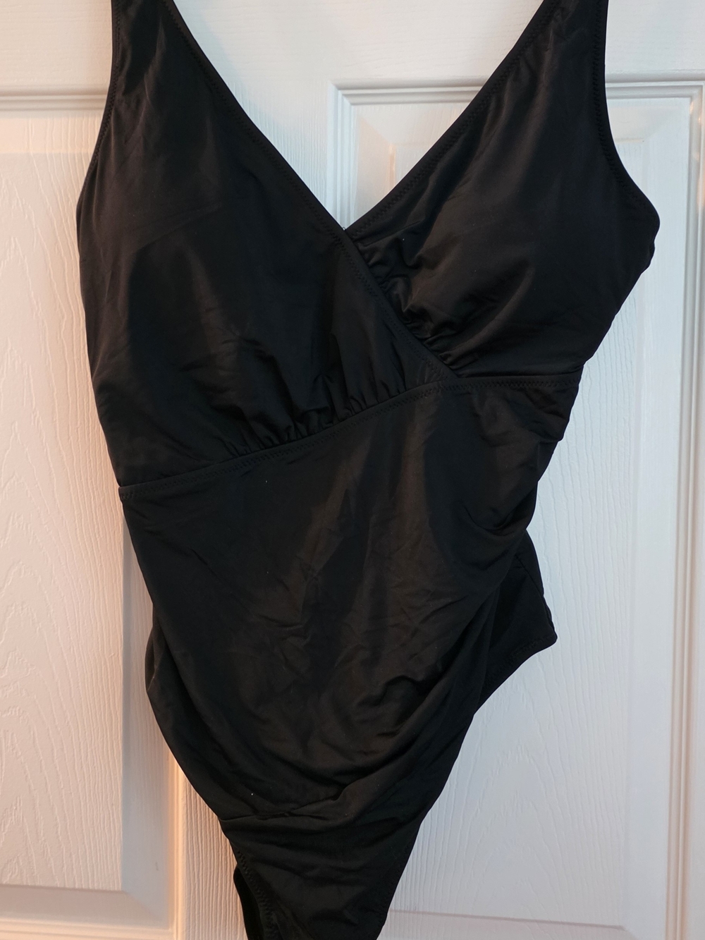 SheCurve Beautuful Black Ruched Swimsuit